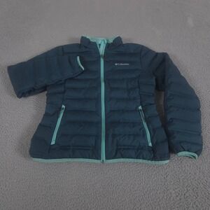 Columbia Jacket Womens Medium Teal Lake 22 Down 650 Fill Puffer Heat Seal Zip